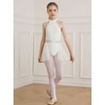thumbnail image 2 of Kaerm Kids Girls Lace Lyrical Ballet Dance Dress Sleeveless Skirt Leotard Latin Jazz Contemporary Ivory 12, 2 of 7