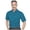 Riviera Blue/Malibu blue, variant on Monterey Club Men's Short Sleeve Track Print Golf Polo Shirt #3528