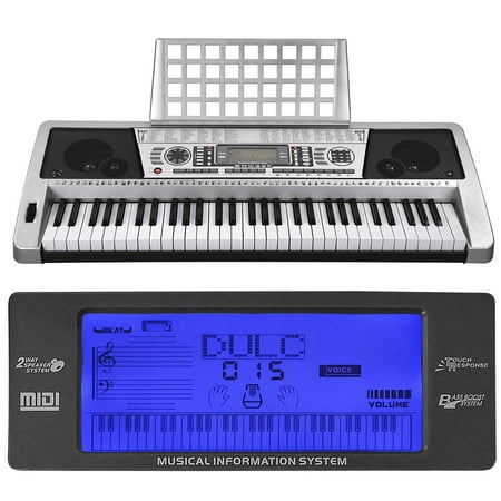 Hammond Organ Music - 61 Key Electronic Digital Piano Keyboard Music LCD Organ w/ Music Notes Stand Practice Show Gift