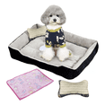 thumbnail image 1 of Tapete Cama Mascota Gatos Perros Suave Comoda Durable 50x38 NEGRO GRIS, 1 of 5