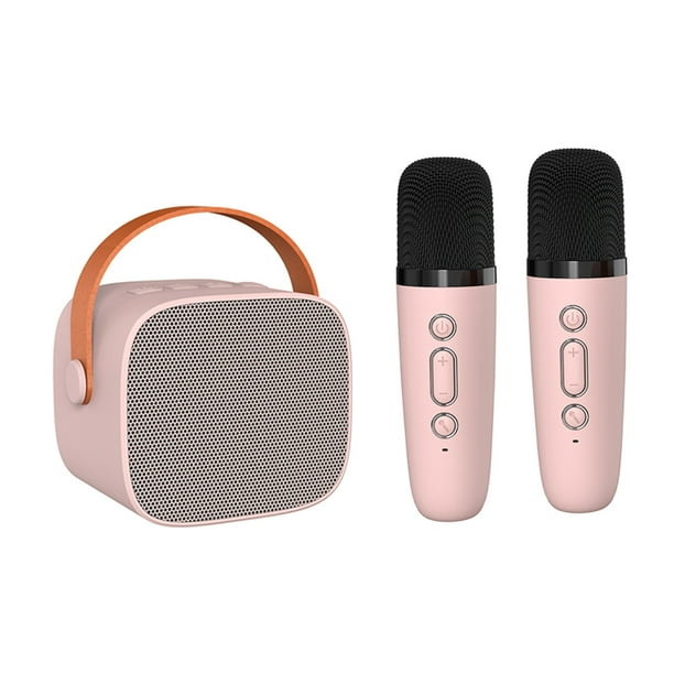 Mini máquina de karaoke con altavoz de karaoke Bluetooth y micrófonos inalámbricos