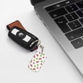 thumbnail image 6 of Goofa Watermelon And Kiwi Printed Rectangular Metal Keychain Bag Charm Floral Charm for Purse Keys Metal Keyring Gift for Women Accessories, 6 of 7