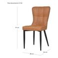 thumbnail image 4 of Sillas Modernas Juego Comedor Tapizadas Vinipiel Café 4 piezas, 4 of 5