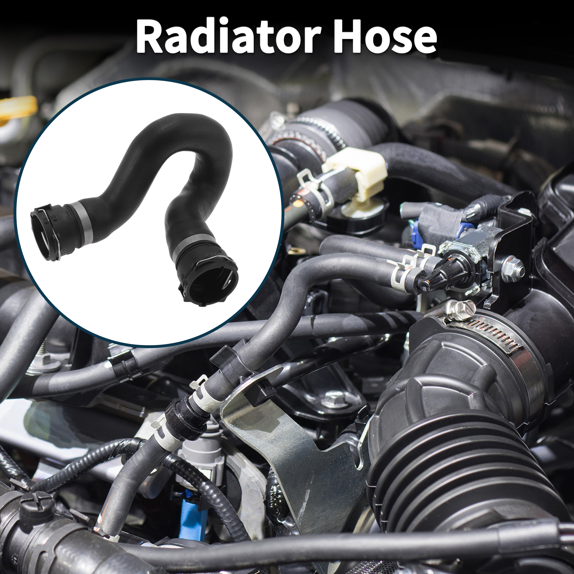 Unique Bargains Radiator Hose Heater Hose Radiator Outlet Hose Pipe No.4G0122101BC Water Pipe