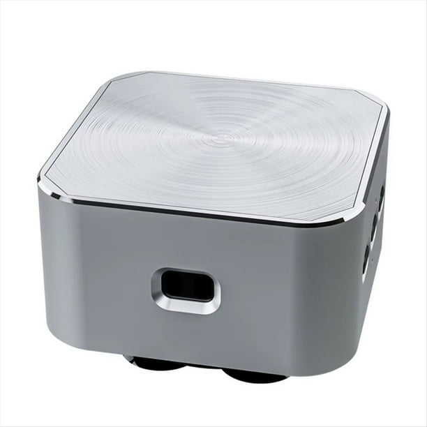 Altavoz Bluetooth de Conducción Ósea con Radio FM, Altavoces de Audio Resonantes, Altavoz Estéreo Inalámbrico Plateado.
