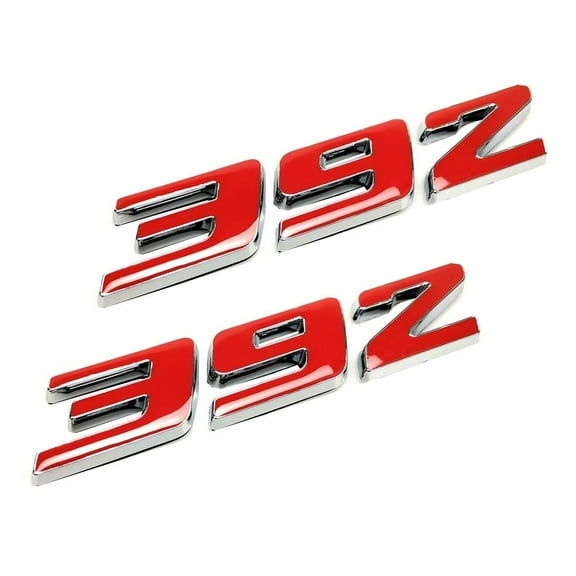 ZZ 2pcs 392 Emblems, 3D Badges Door Decal Logo for 392 Nameplate New (Red)
