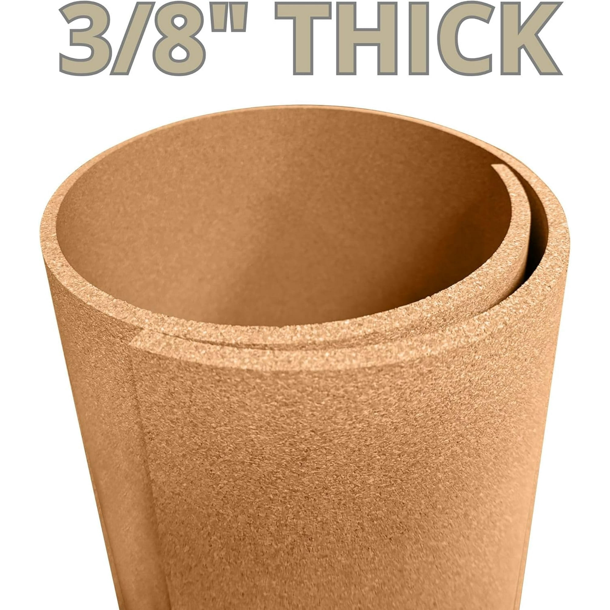 Manton Industrial Premium Grade Cork Sheet: 4' x 10' x 3/8" Bulletin Board & Tack Pin Display