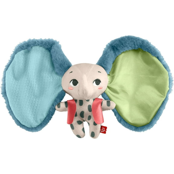Fisher-Price Planet Friends All Ears Lovey Baby Sensory Toy, Plush Elephant for Newborns