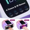 thumbnail image 3 of Lámpara de uñas UV LED Purtato Professional recargable 96W, 3 of 9