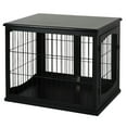 thumbnail image 2 of YYAo Doghouse, Puppy Shelter,Dog Crate Furniture, Small Dog Cage End Table with Two Opening Sides, Lockable Door,Black, 2 of 11