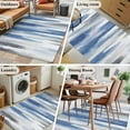 thumbnail image 6 of Blue Gray Area Rug 3x5 FT, Non Slip Entryway Bedside Carpet, Modern Simple Abstract White Ombre Texture Washable Soft Floor Carpet Indoor Mat Non-Shedding Throw Rug for Dorm Kitchen Home Office, 6 of 9