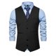 thumbnail image 1 of Chaqueta de Traje de Ocio de Bolsillo sin Cuello en V de Color Sólido sin Mangas, Trajes de Hombre de Ajuste Delgado para el Uso Formal Informal, 1 of 7