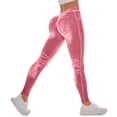 thumbnail image 2 of Anti Cellulite Leggings for Women Full Length Buttery Soft Yoga Pants Tummy Control Compression Pants Fitness Sport Pants 3D Anti Cellulite Leggings for Women 3D Gym Leggings for Women Pink M, 2 of 7