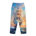 thumbnail image 5 of Goofa Sailing Ship Ocean Sunset Printed Soft Pajama Pants for Women, Wide Leg Comfy Casual Lounge Yoga Pants-Large, 5 of 9