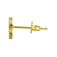 thumbnail image 3 of Wellingsale Ladies 14k Two Tone Gold Polished CZ Cross Earrings, 3 of 7