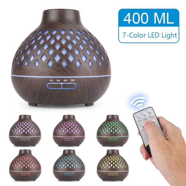 Humidifiers for Bedroom 50% off Clearance! Wood Grain Essential Oil Aromatherapy Machine Household Colorful Essential Oil Humidifier Water Refill Instrument