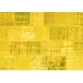 thumbnail image 1 of Ahgly Company Machine Washable Indoor Rectangle Patchwork Yellow Transitional Area Rugs, 2' x 3', 1 of 4