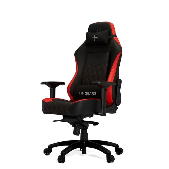 HHGears XL 800 Series Gaming Chair Black and Red with Headrest/Lumbar Pillows