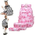 thumbnail image 1 of Donut Printed School Backpack For Girls Backpack With Lunch Box Lightweight Water Kids Bookbags Set, 1 of 9