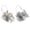 Antique Silver, variant on 1 Pair Women Earrings, 3D Flower Design Drop Earrings with Hollowed Petal Design, Ear Loop Wedding Festival Jewelry