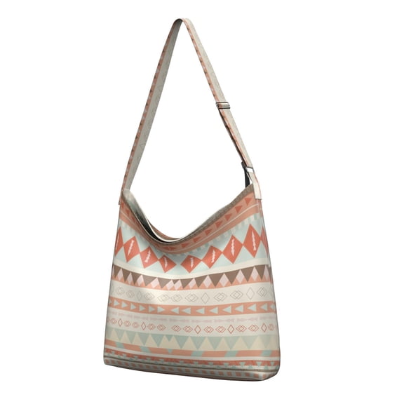 Boho Ethnic Vintage Crossbody Bag - Lightweight Shoulder Tote, Multi-Pocket Spacious Travel Purse