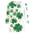 thumbnail image 5 of FDGIU ‌‌‌‌Women's St. Patrick's Day T-Shirt - Short Sleeve Crew Neck Shamrock Graphic Tee, 5 of 5