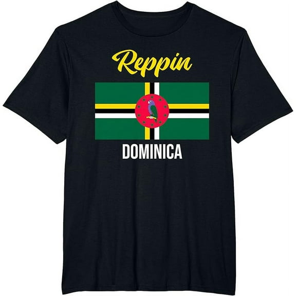 Dominica Flag Reppin West Indies Vacation T Shirt