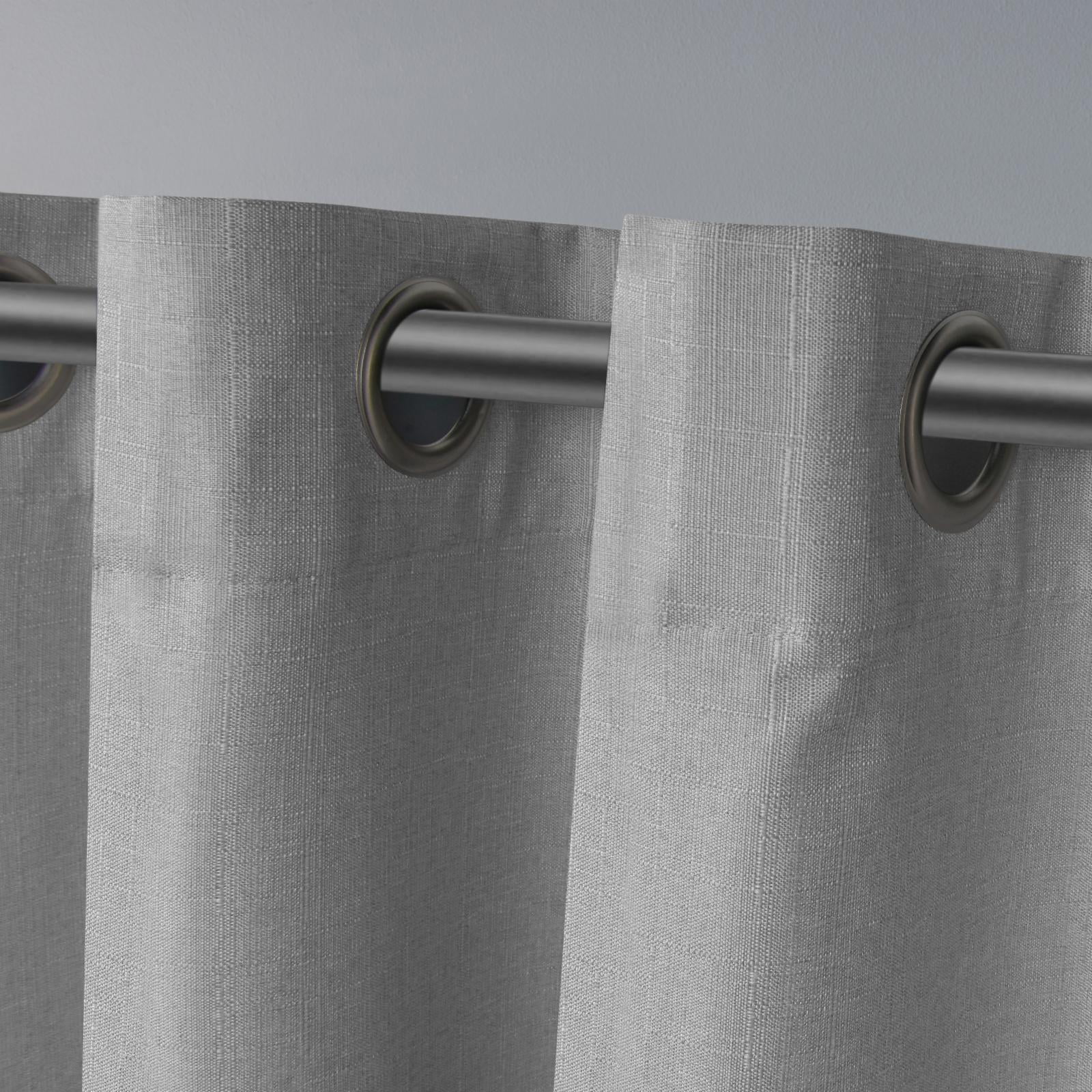 Exclusive Home Curtains Loha Light Filtering Grommet Straight Valance, 54x18, Dove Grey