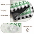 thumbnail image 6 of 3'x5' Rug for Living Room Bedroom, St. Patrick's Day Washable Area Rugs Non-Slip Carpet Mats, Spring Green Shamrock Black White Plaid Indoor Low Pile Area Rug Runner for Kitchen, Mudroom, 6 of 8