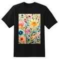 thumbnail image 2 of Plus Size Shirt for Women Black Tops for Women Oversized Short Sleeves Shirt for Women Flowers T Shirt Crewneck Shirt for Women L, 2 of 5