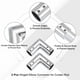 thumbnail image 3 of Conector de Varilla de Cortina de Esquina Uxcell, 2 Pcs Conector de Varilla de Cortina de 90° para Varilla de 3/4", Plata Brillante, 3 of 5