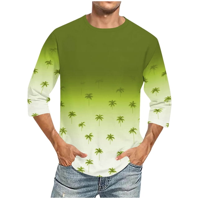 Tops para hombre, blusas y camisas de cuello redondo y manga corta para hombre, blusas casuales de moda con cuello redondo y manga corta, blusas para hombre, blusas de poliéster para hombre