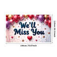 thumbnail image 3 of LUUFILx Farewell Balloon Banner Backdrop with Colorful Heart Decorations for Goodbye Party Retirement Going Away Event We Will Miss You Party Supplies, 3 of 8