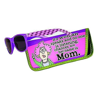 Spoontiques Aunty Acid Mom Sunglasses with Coordinating Soft Sunglass Case