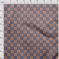 thumbnail image 4 of oneOone Velvet Medium Blue Fabric Asian Tile Traditional Floral Craft Projects Decor Fabric Printed By The Yard 58 Inch Wide, 4 of 4