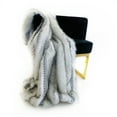thumbnail image 2 of Plutus Off White  Two Tone Feather Faux Fur Luxury Throw Blanket-Size:70L x 90W,Style:Blanket, 2 of 4