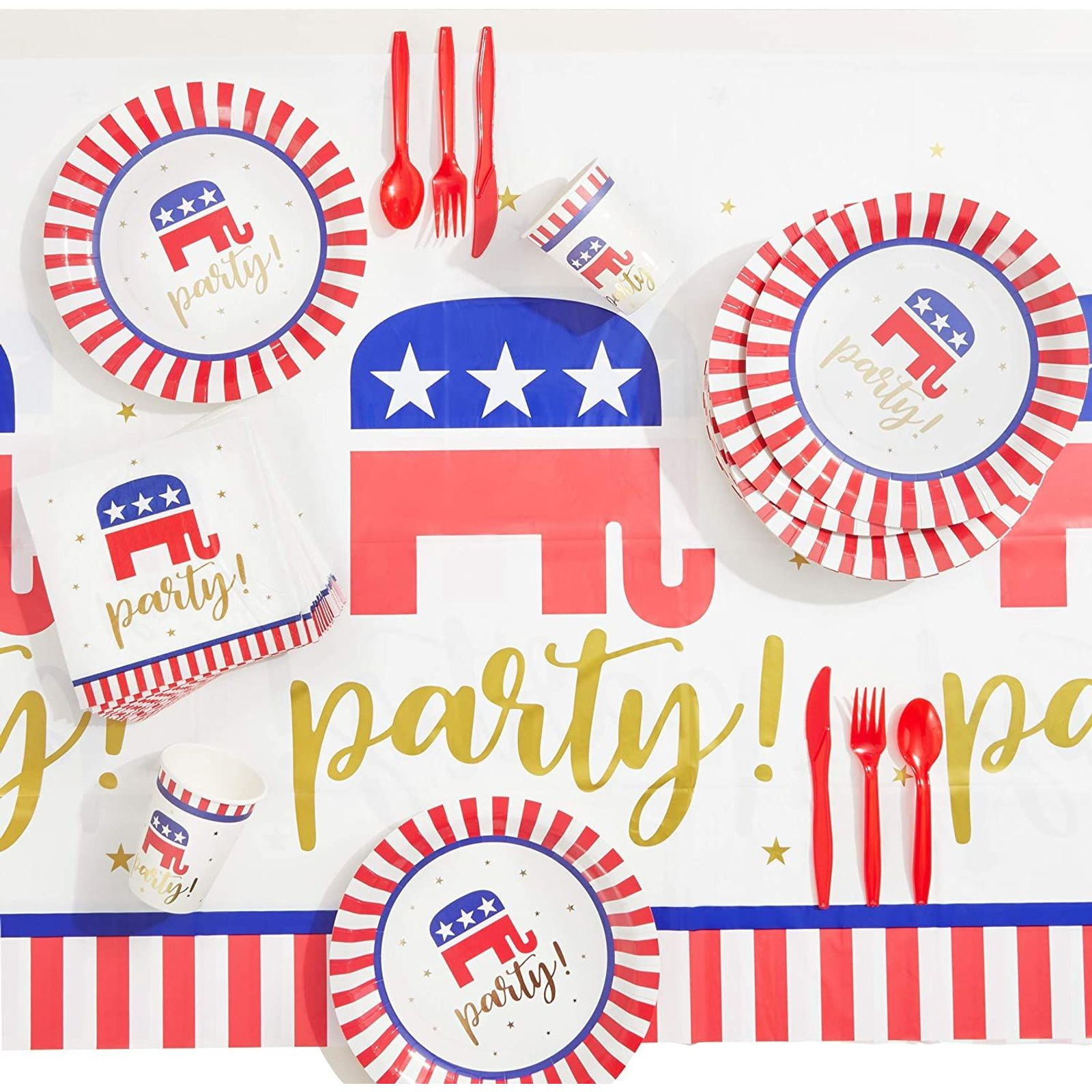 Patriotic Republican Elephant Glasses Patriotic Party Supplies Decorations 