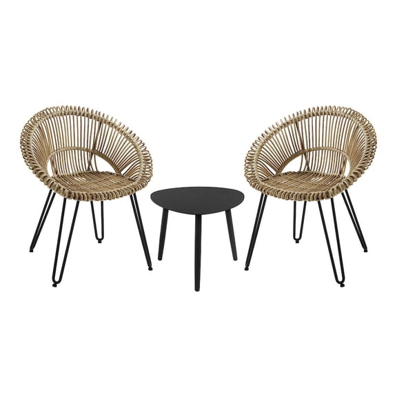 ENITIAL STAR Burkina 3-Piece Aluminum Outdoor Bistro Set