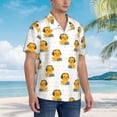 thumbnail image 3 of Susaid Cute Duck With Headphone Print Hawaiian Shirts for Men Women,Hawaiian Summer Short-Sleeve Casual Relaxed-Fit Button-Down,XX-Large, 3 of 7