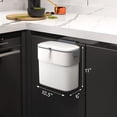 thumbnail image 2 of Hanging Trash Can with Lid 2.5 Gallon Kitchen Compost Bin for Under Sink, Plastic Wall-Mounted Garbage Can, Small Kitchen Trash Bin, Small Trash Can with Lid for Cupboard Countertop, 2 of 5