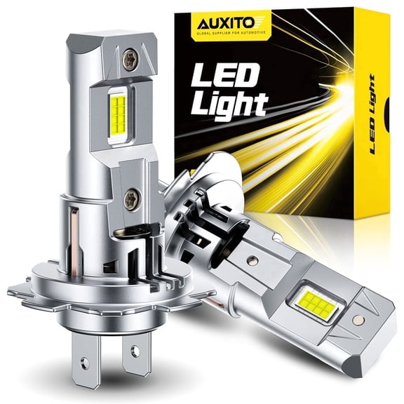 AUXITO H7 Headlight Bulb, 2026 Upgraded 24000LM 900% Ultra Brightness, 1:1 Halogen Size, 6500K White, h7 Led Headlight Bulb for Fog Light with Cooling Fan , Non-po Plug and Play, Pack of 2