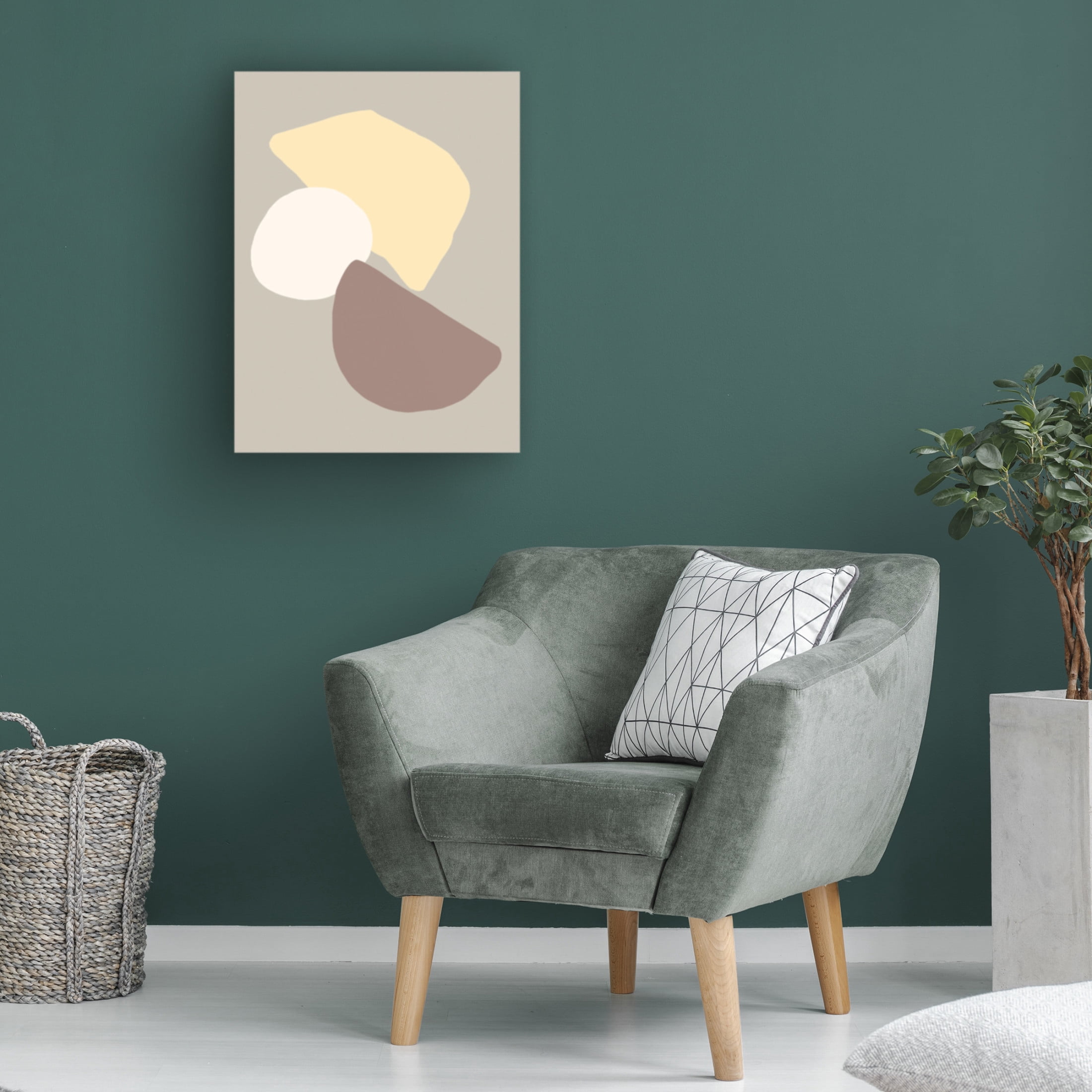 Trademark Fine Art Pictufy Studio  Geometrical Fields Yellow Canvas Wall Art