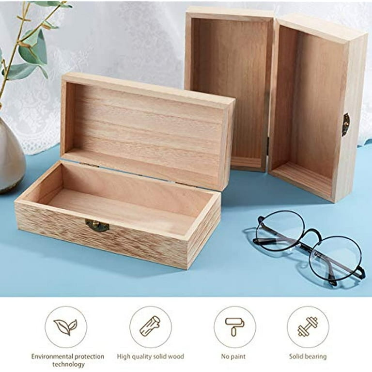 Natural Wood Storage Boxes