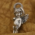 thumbnail image 5 of 925 Sterling Silver Lovely Angel God of Love Cupid Charms Little Pendant TA317 Large Size, 5 of 14