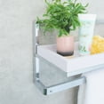 thumbnail image 3 of Danya B. Bathroom Wall Mounted Chrome Towel Rack with Removable White Tray Shelf, 3 of 7