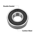 thumbnail image 2 of Unique Bargains Deep Groove Ball Bearing 698RS Double Sealed, 8mmx19mmx6mm Carbon Steel 10Pcs, 2 of 6