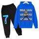thumbnail image 3 of Conjunto de sudadera con capucha de primavera de Ronaldo, conjunto de 2 piezas de sudadera y pantalones azules informales para niños, ropa deportiva informal, chándal para niños, 3 of 5