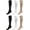 2 Black/2 White/2 Beige Queen size (10-13), variant on Women Trouser Socks with Comfort Band Spandex Opaque Knee High - 6-Pack