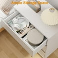 thumbnail image 4 of Heynemo Wide Nightstand with 3 Drawers, White Nightstand for Bedroom, Large End Table Bedside Table for Home and Office, 4 of 6