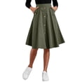 thumbnail image 2 of Falda Falda midi francesa elegante con botones en la cintura Cgtredaw Para estrenar, 2 of 6